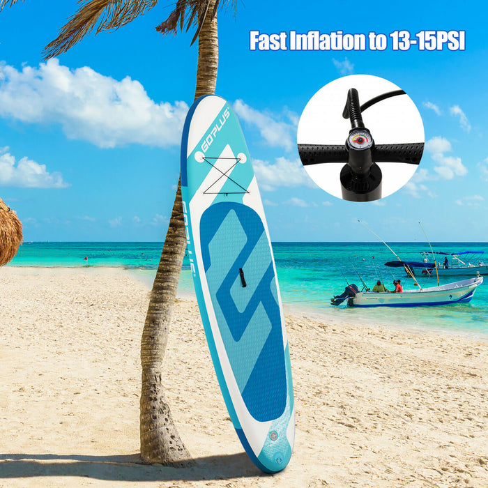 Goplus 10ft Inflatable Stand Up Paddle Board 6'' Thick W/ Aluminum Paddle Leash Backpack