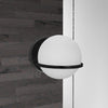 Dainolite Sofia 1 Light Wall Sconce Matte Black White Opal Glass Lamp|Applique murale Sofia de Dainolite en verre blanc opale, avec fini noir mat et 1 ampoule
