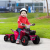Aosom 6v Kids Atv Quad, Battery Powered Ride-On Electric Vehicle For Kids With Back Trailer, Wear-re|Aosom Quad 6 V Pour Enfants, Vehicule Electrique Alimente Par Batterie A 4 Roues Avec Remorque Arrie