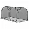 Outsunny 8 X 4ft Crop Cage With Two Zippered Doors And Ground Stakes Black|Outsunny Cage De Culture 8 X 4pi Avec Portes Zippees Sac De Rangement, Noir