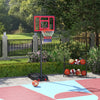 Qaba Basketball Hoop For Kids, Height Adjustable 6.6-8.5ft Basketball Net Indoor Outdoor, Portable B|Qaba Panier De Basket Pour Enfants, Filet De Basket-ball Reglable En Hauteur De 2 A 8,5 Pieds, Panie