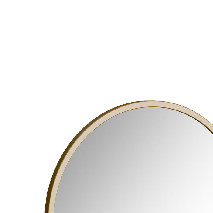 Joinery 28 Inch Framed Round Mirror In Gold
