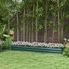Outsunny 8x2x1ft Raised Garden Bed Large Galvanized Elevated Planter Box|Outsunny Lit De Jardin Sureleve 8x2x1pi, Jardiniere Surelevee Galvanisee