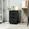 Homcom Mobile Filing Cabinet, 3 Drawer File Cabinet On Wheels|Homcom Classeur Mobile, Classeur A 3 Tiroirs Sur Roulettes