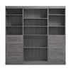 Bestar Pur 86 W Closet Organization System with Drawers - Bark Grey|Système d’organisation de garde-robe Pur de Bestar de 86 po (L) avec tiroirs - gris écorce