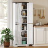 HOMCOM 72" Pantry Cabinet, Kitchen Storage Cabinet for Dining Room, White