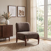 Coco Modern Lounge Chair with Solid Wood Frame and Durable Upholstery, Brown | Coco Fauteuil de Salon Moderne avec Cadre en Bois Massif et Revetement Durable, Brun