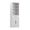 Bestar Key West 25 W Closet Organizer with Drawer & Doors - Pure White Oak|Organisateur de garde-robe Key West de Bestar de 25 po (L) avec tiroir et portes - blanc chêne solide