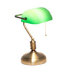 Roosevelt Executive Banker's Desk Lamp with Glass Shade, Apple Green, 15"H | Roosevelt Lampe de bureau de banquier executive avec abat-jour en verre, Vert pomme, 15 po H