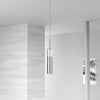 Dainolite Luna LED Pendant 6w Polished Chrome Finish Clear Glass Lamp|Luminaire suspendu Luna de Dainolite en verre transparent, avec fini chromé poli et ampoule à DEL de 6 W
