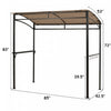 7'x4.5' Grill Gazebo Outdoor Patio Garden Bbq Canopy Shelter Storage Hook Brown