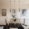 Dainolite Passwell 1 Light Pendant Matte Black/Aged Brass Lamp|Luminaire suspendu Passwell de Dainolite avec fini noir mat et laiton vieilli et 1 ampoule