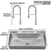 MultiSINK 45 in. Dual Mounted 3-Level Workstation Kitchen Sink, Faucets,Glass Rinser,Stainless Steel- J-WP31 Laundry Combo | Evier poste de travail MultiSINK 45 po, double pose, 3 niveaux, robinets, rince-verre, inox - J-WP31