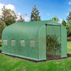 Outsunny 13' X 6.4' X 6.6' Steeple Walk-in Greenhouse Garden Plant Seed Grow Tent Polytennel With Wi|Outsunny 13' X 6,6' X 6,6' Steeple Walk-in Greenhouse Garden Plant Seed Grow Tent Polytennel Avec Wi