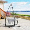 Outsunny Hammock Chair Stand With Tray Indoor Outdoor Porch Patio Black|Outsunny Chaise Support Hamac Interieur Exterieur Porche Patio, Noir