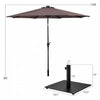 Costway 10ft Solar Lights Patio Umbrella Outdoor W/ 36 LBS Steel Umbrella Stand