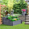 Outsunny 3-tier Wood Raised Garden Bed, Elevated Planting Box, Outdoor Vegetable Flower Container, H|Outsunny Lit De Jardin Sureleve En Bois A 3 Niveaux, Boite De Plantation Surelevee, Conteneur De Fle
