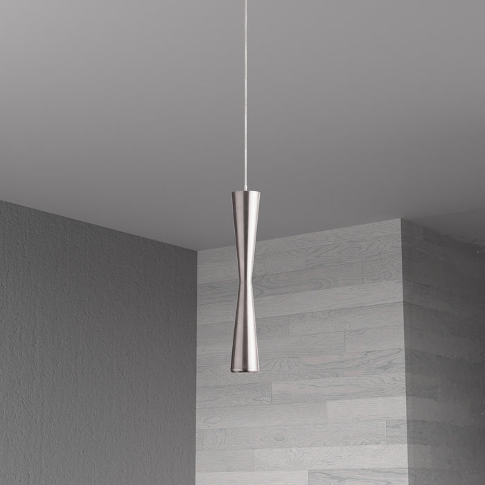 Dainolite Percita LED Pendant 5w Satin Chrome Finish Lamp