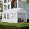 Outsunny 20'x13' Heavy Duty Party Tent, Portable Sun Shelter With Sidewalls W|Tente De Fete Tube En Acier Galvanise 600x400x280cm Tente Reception Mariage Chapiteau Blanc 05