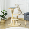 Pawhut 31" Cat Tree Kitty Activity Center Pinewood Cat Climbing Toy Indoor Outdoor Pet Furniture Wit|Pawhut Arbre A Chat Centre D'activites Multi-equipe Griffoirs En Jute Plate-formes Coussin Inlus Int