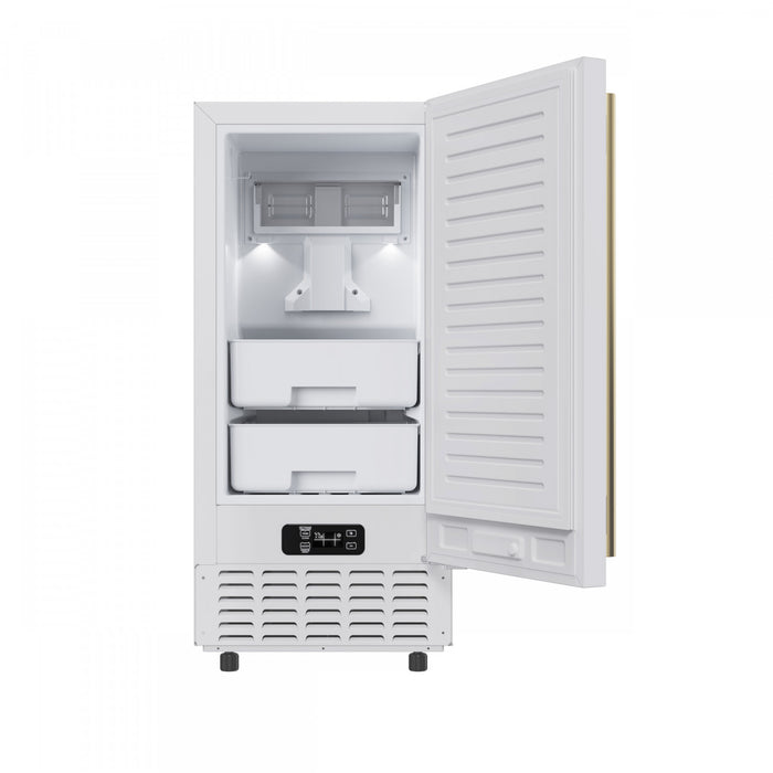 Forno Cristallo 15 Inch Freestanding/Undercounter Ice maker, 66.1 lbs White -FIMBI7307-15WHT Ice Maker