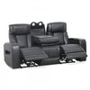 Kingsley 78 in. Leather Match Power Reclining Sofa with Storage Console and USB - Black | Sofa inclinable electrique Kingsley de 78 po en cuir assorti avec console de rangement et USB - Noir