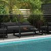 Outsunny Aluminium 4-Panel Swimming Pool Fence, 4' x 12', Black