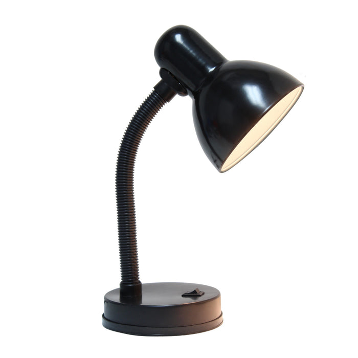 Remmer Gooseneck Desk Lamp, Onyx, 14.25\"H
