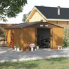 Outsunny 11' X 13' Garden Storage Shed With Double Sliding Door And 4 Ventilation Slots, Garden Tool|Outsunny 11' X 13' Remise A Outils De Jardin Avec 4 Fentes D'aeration Jaune