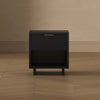 Elara Contemporary 18" Solid Wood Nightstand in Black (1-Drawer) | Table de nuit contemporaine Elara 18" en bois massif noir (1 tiroir)