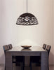 Dainolite Coral 1 Light Pendant 20" Dia Matte Black Finish Lamp|Luminaire suspendu Coral de Dainolite de 20 po de diamètre, avec fini noir mat et 1 ampoule
