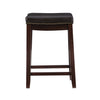 Claridge Faux Leather Backless Counter-Height Stool - Brown|Tabouret Claridge de hauteur comptoir en similicuir et sans dossier - brun