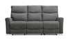 Quest 82.5" Chenille Fabric Power Reclining Sofa - Grey | Sofa à inclinaison électrique Quest de 82,5 po en tissu de chenille - gris