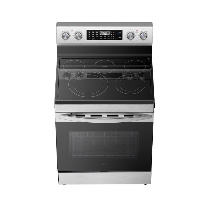 Midea 6.3 Cu. Ft. Freestanding Electric Range with Air Fry – Stainless Steel - MER30A15ASTC