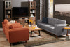 Kort & Co. Kassia 90.6" Linen-Look Fabric Sofa with Wood Base and Legs - Grey | Sofa Kassia de Kort & Co. de 90,6 po en tissu d’apparence lin avec base et pattes en bois - gris