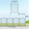 Outsunny 11.5' Decor Garden Fence for Border Edging, 4 Pack, Wavey Vines