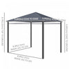 Outsunny 10' X 10' Polycarbonate Hardtop Gazebo Canopy Outdoor Patio Gazebo With Aluminum Frame & Cu|Outsunny 10' X 10' Pavillon De Jardin Polycarbonate A Toit Rigide Gazebo Exterieur Patio Avec Cadre