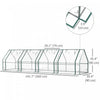Outsunny 12' X 3' X 3' Portable Greenhouse, Tunnel Greenhouse Clear|Outsunny Serre Portative 12' X 3' X 3', Serre Tunnel Transparente