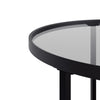 Opal Two Top Round Nested Tables - Glass Top | Opal Tables Gigognes Rondes a Deux Plateaux en Verre