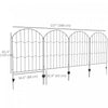 Outsunny 11.4' Garden Fence, Steel Fence Panels, Pack of 4, Black