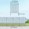 Outsunny 11.5' Decor Garden Fence for Border Edging, 4 Pack, Square Vines