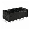 Outsunny Raised Garden Bed, 71" X 35" X 23" Galvanized Steel Planters For Outdoor Plants With Multi-|Outsunny Jardiniere Surelevee, 71" X 36" X 23" Jardinieres En Acier Galvanise Pour Plantes D'exterie