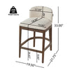 Calista Rubber Wood Counter Stool Set of 2,Walnut | Calista – Lot de 2 tabourets de comptoir en bois d’hevea, finition noyer