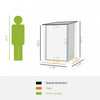 Outsunny 3.3' X 3.4' Lean-to Garden Storage Shed, Outdoor Galvanized Steel Tool House With Lockable |Outsunny 3.3' X 3.4' Abri De Jardin Remise Pour Outils Cabanon Porte Verrouillable Avec Loquet Toit