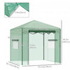Outsunny 8' X 6' Portable Pop Up Greenhouse, Outdoor Walk-in Hot House With Roll-up Door & 2 Windows|Outsunny 8' X 6' Maison Chaude A Effet De Serre Portable Avec Porte Enroulable Et 2 Fenetres D'exter