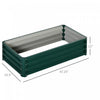 Outsunny 4' X 2' X 1' Raised Garden Bed, Galvanized Steel Planter Box For Vegetables, Flowers, Herbs|Outsunny Parterre De Fleur Rectangulaire Potager De Jardin Jardinieres Bac A Fleurs Panneaux Modulab