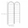 Outsunny 2 Pcs Garden Trellis For Climbing Plants, Outdoor Metal Trellis|Outsunny 2 Treillis De Jardin Pour Plantes Grimpantes, Treillis Metallique