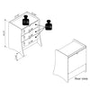 Coney Mid-Century Modern 3-Piece Dresser Set in Charcoal Gray | Ensemble de commode 3 pieces Coney style milieu du siecle en gris charbon