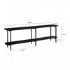 Celine Contemporary Modern 71" Console Table in Black (2-Shelf) | Console moderne contemporaine Celine 71" en noir (2 etageres)