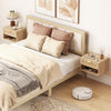 HOMCOM Floating Bedside Table Set of 2, Wall Mount Nightstands for Bedroom